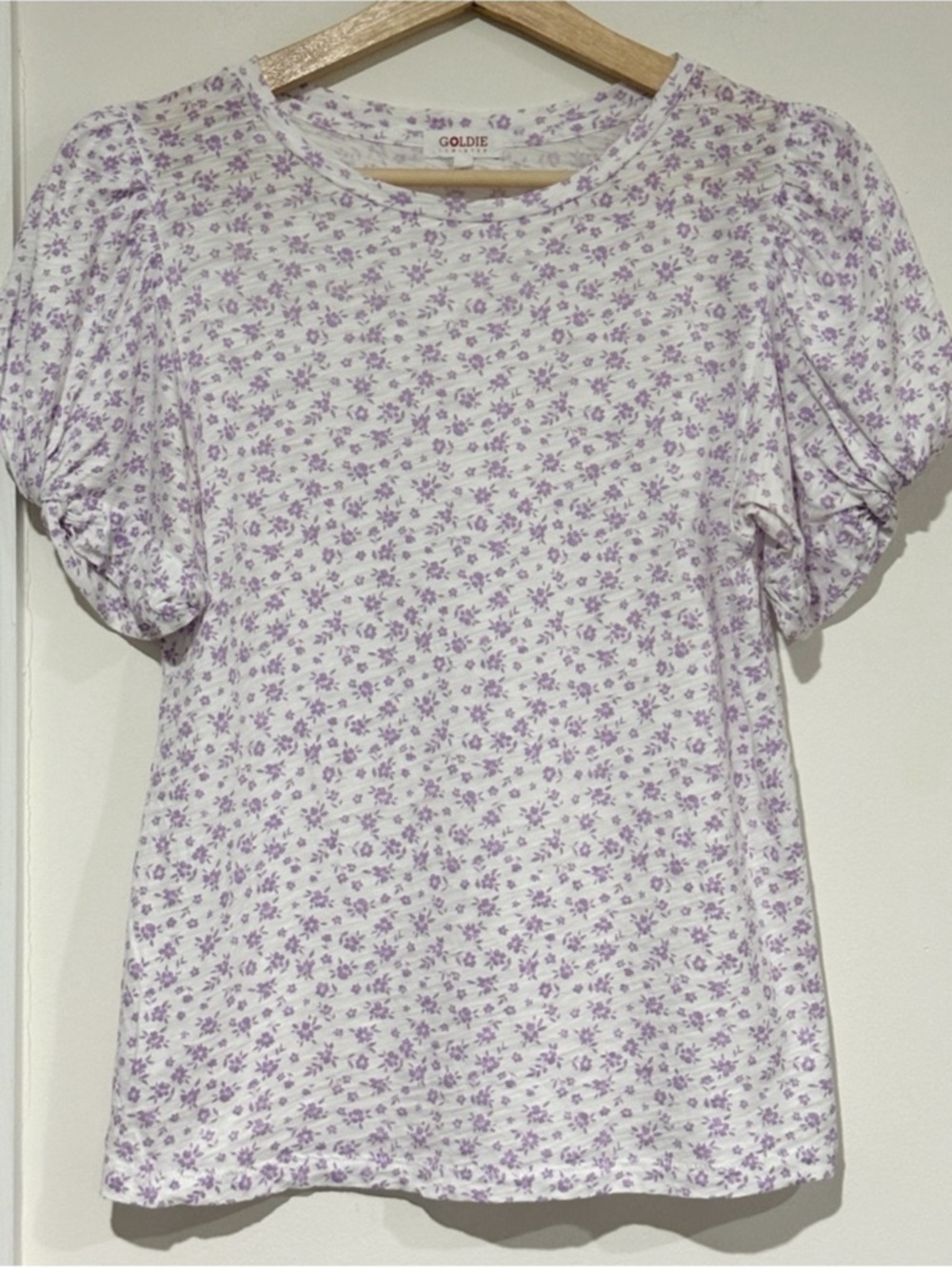 Goldie Lewinter Ditsy Mutton Sleeve Knot Floral Print Top Cottagecore